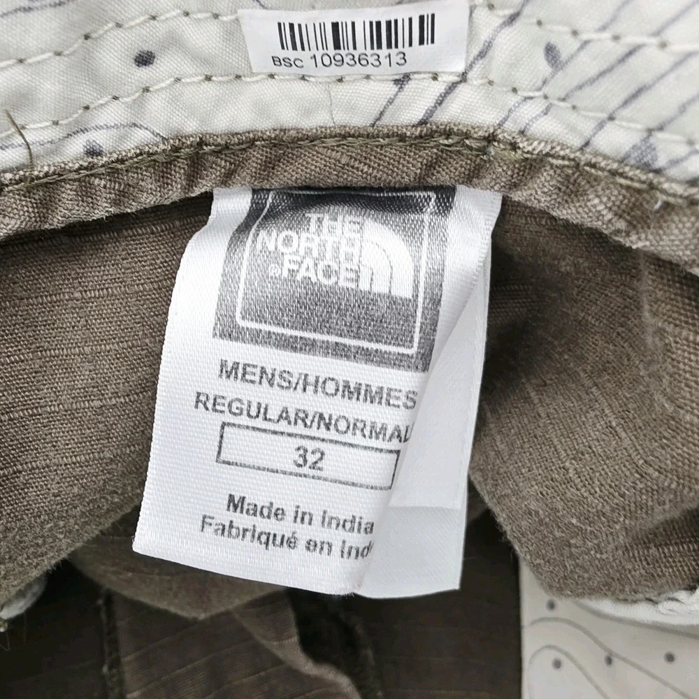The North Face Mens 32‎ Cargo Shorts Green Ripstop Adjustable Waist 11